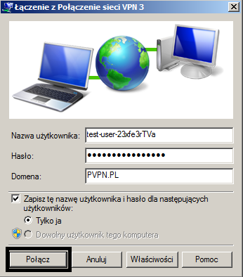 Połączenia sieciowe VPN w Windows