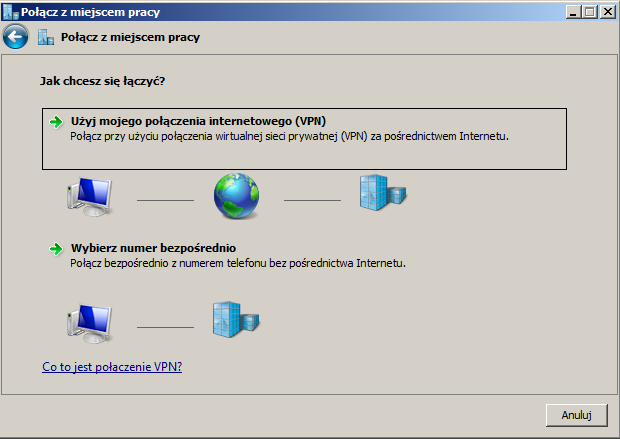 Połączenia sieciowe VPN w Windows