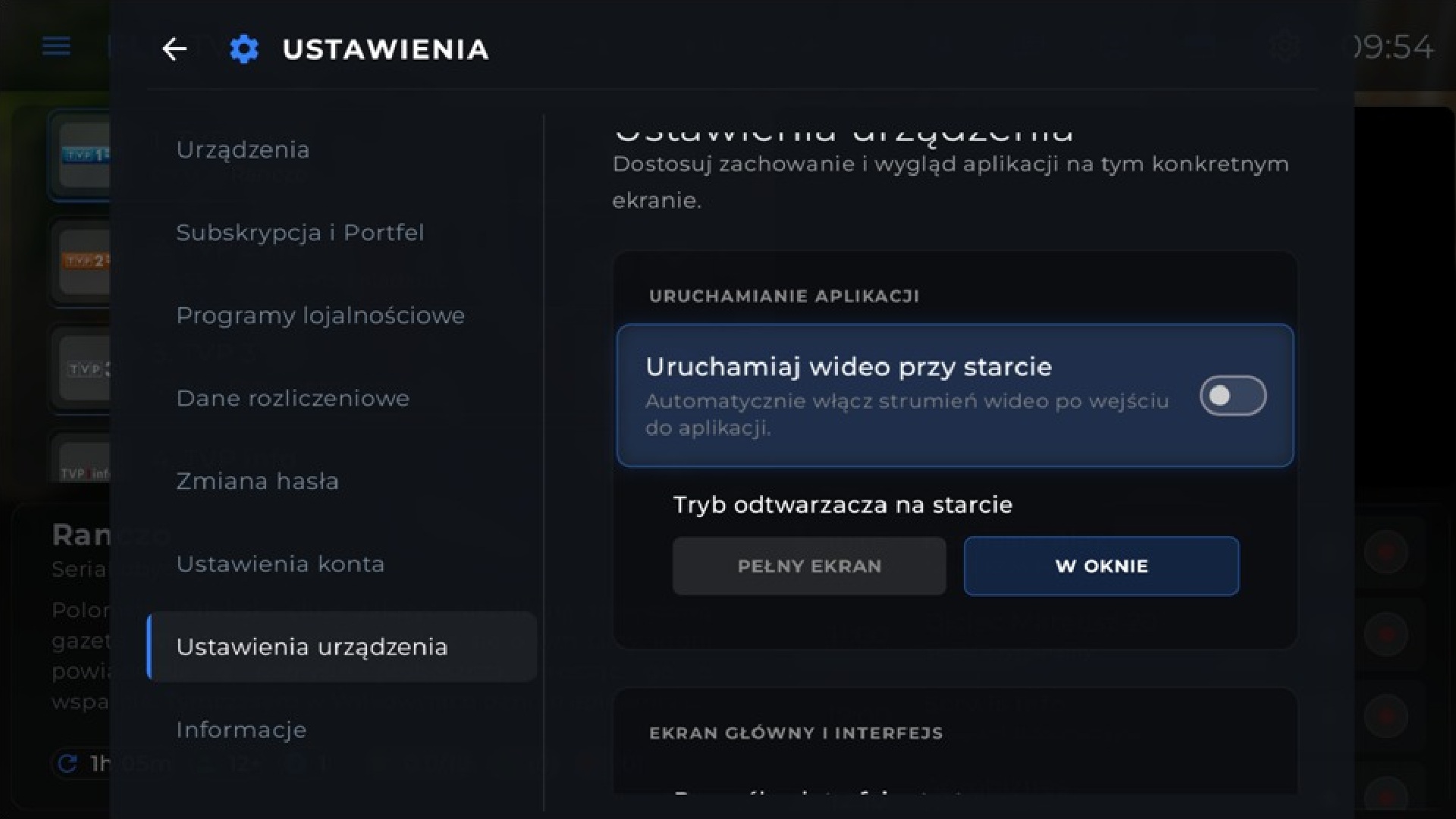 Ustawienia urządzenia